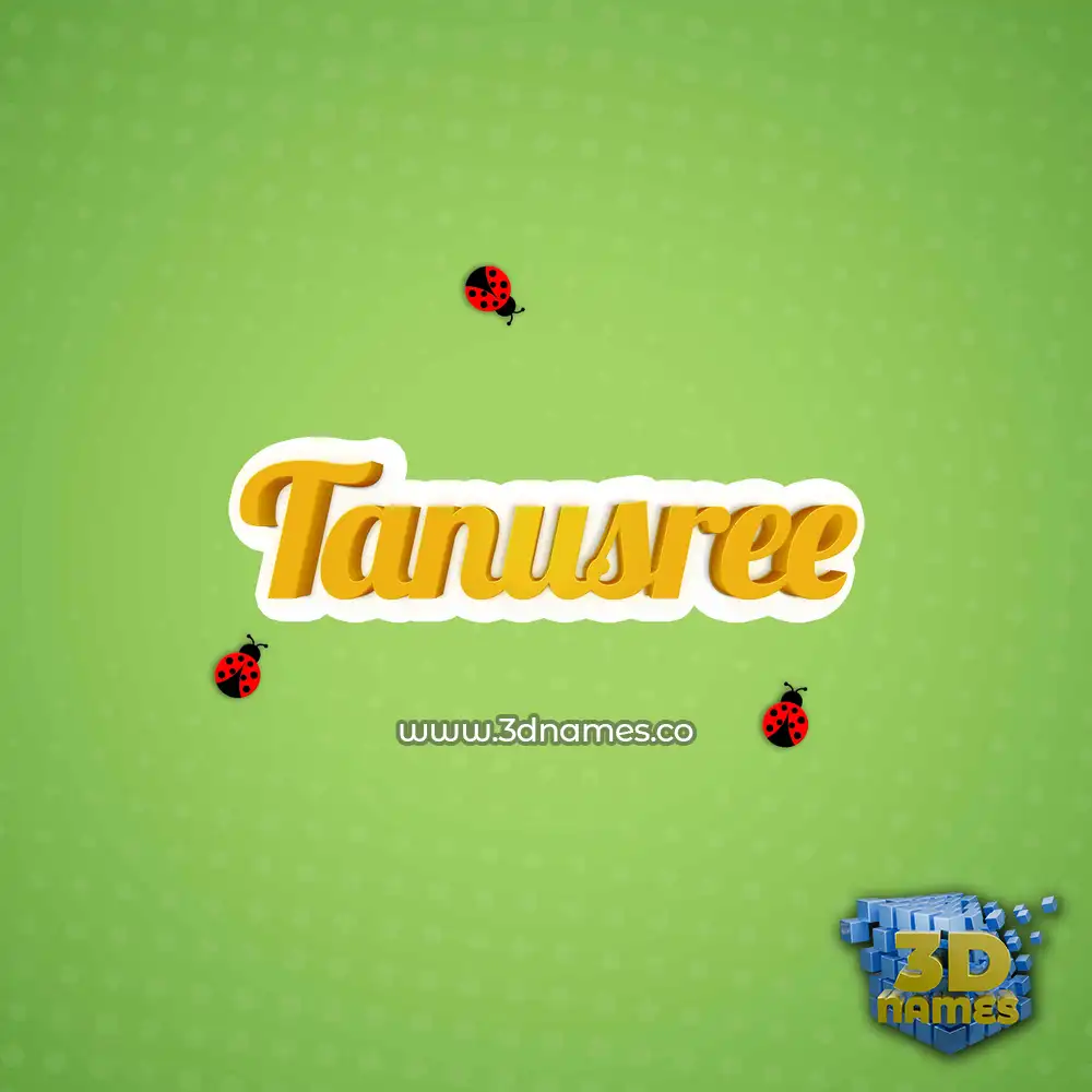 tanusree in Ladybugs style - 3D name wallpaper