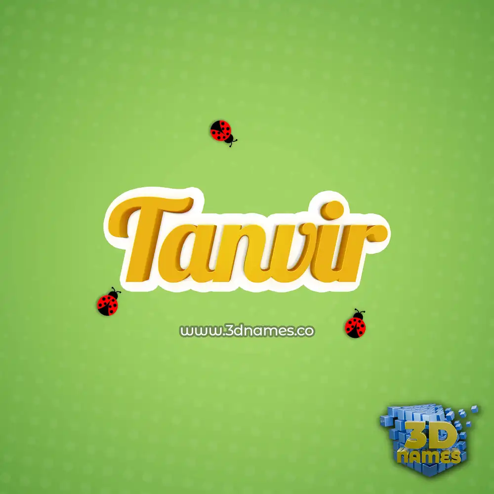 tanvir in Ladybugs style - 3D name wallpaper
