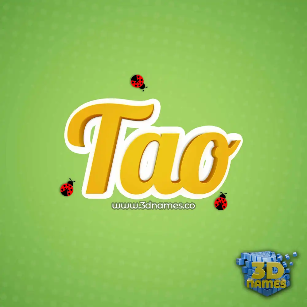 tao in Ladybugs style - 3D name wallpaper