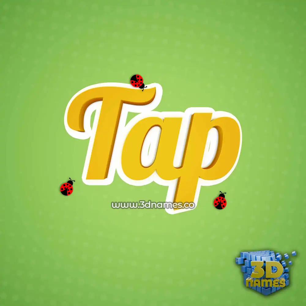 tap in Ladybugs style - 3D name wallpaper