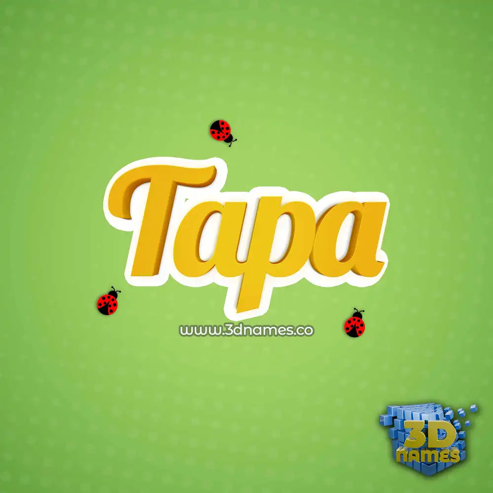 tapa in Ladybugs style - 3D name wallpaper