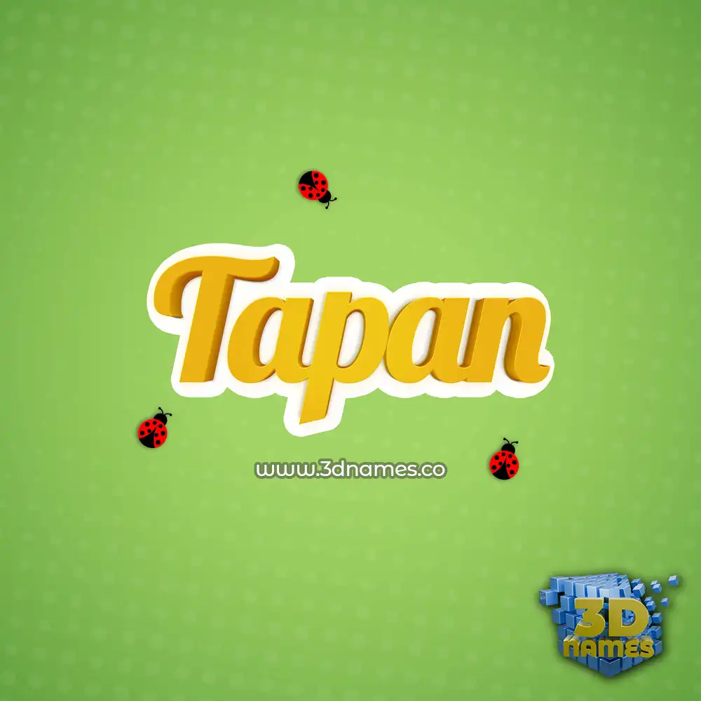 tapan in Ladybugs style - 3D name wallpaper