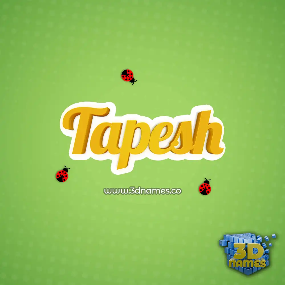 tapesh in Ladybugs style - 3D name wallpaper