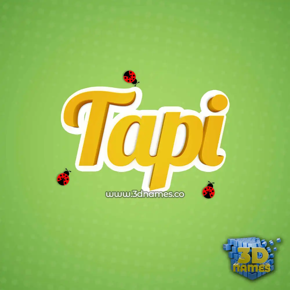 tapi in Ladybugs style - 3D name wallpaper