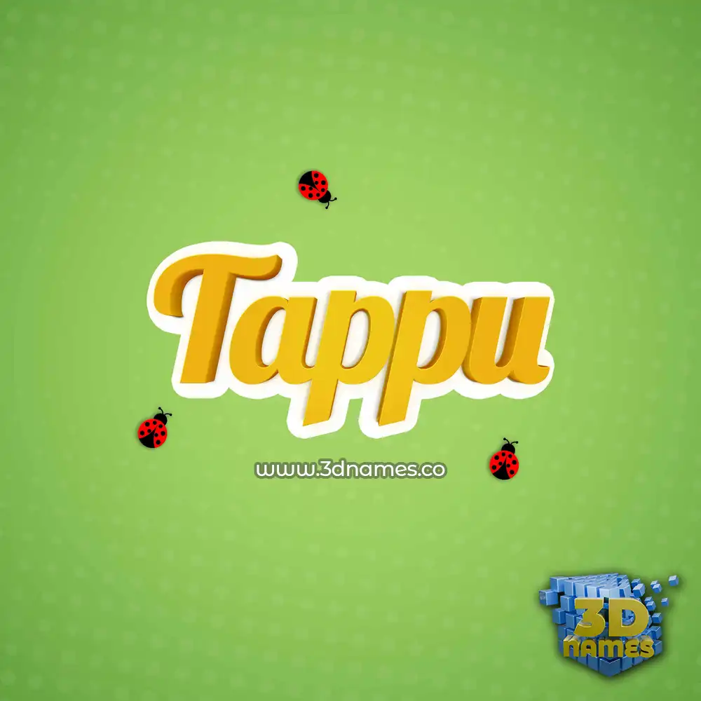 tappu in Ladybugs style - 3D name wallpaper