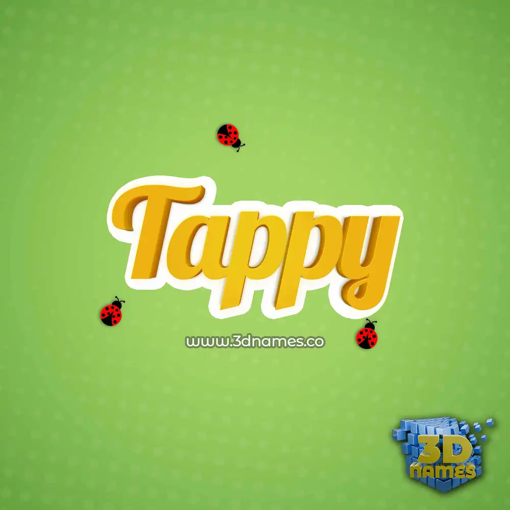 tappy in Ladybugs style - 3D name wallpaper