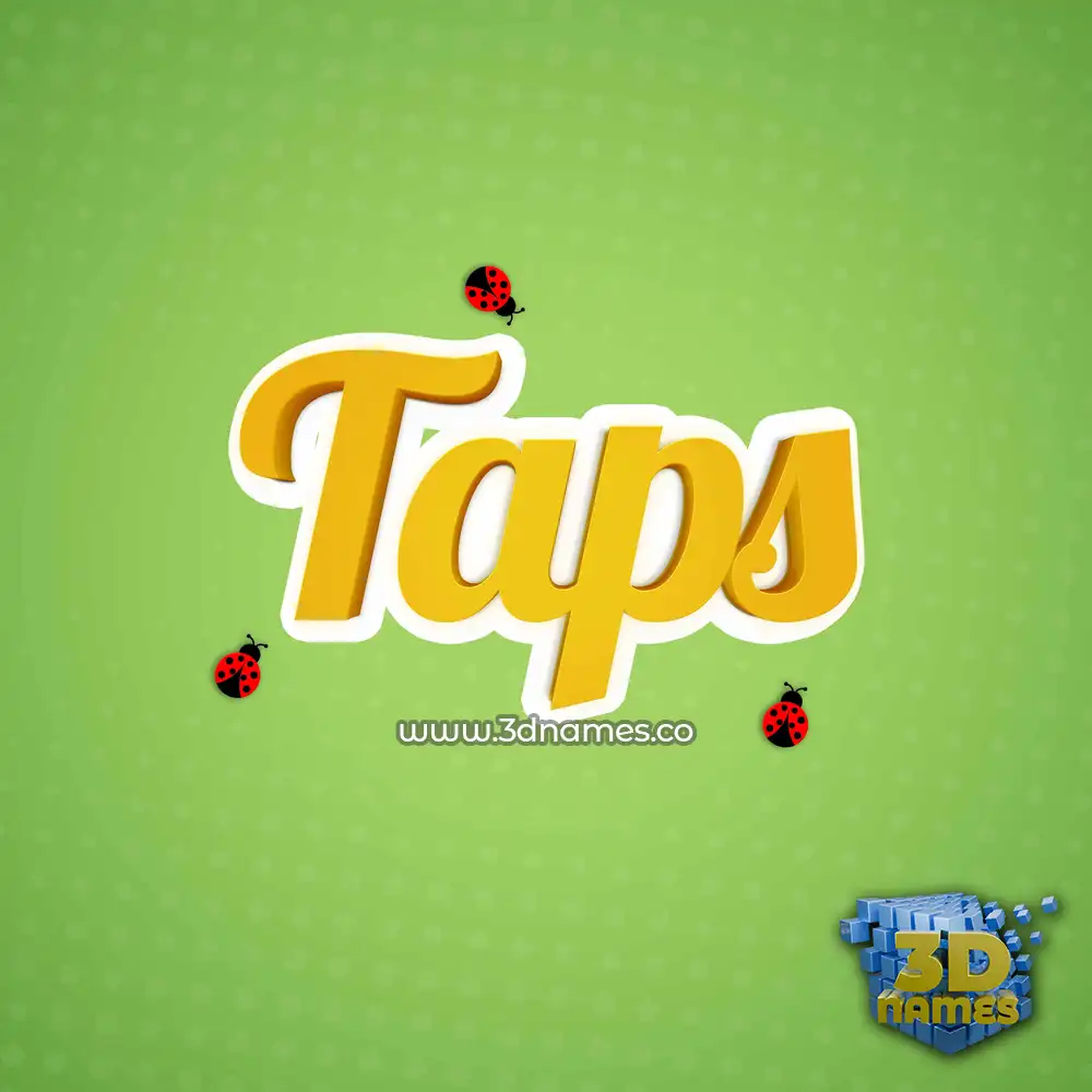 taps in Ladybugs style - 3D name wallpaper