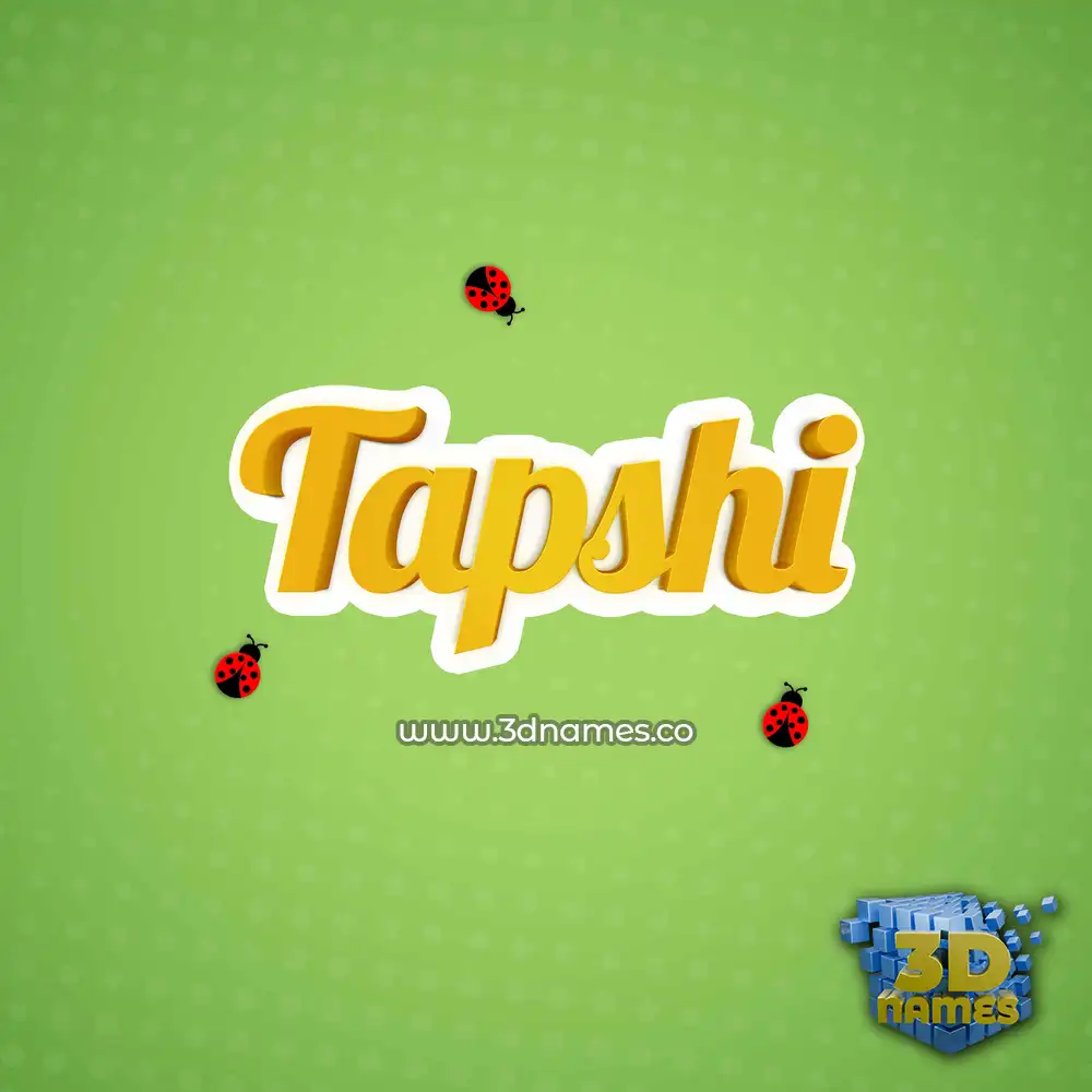 tapshi in Ladybugs style - 3D name wallpaper
