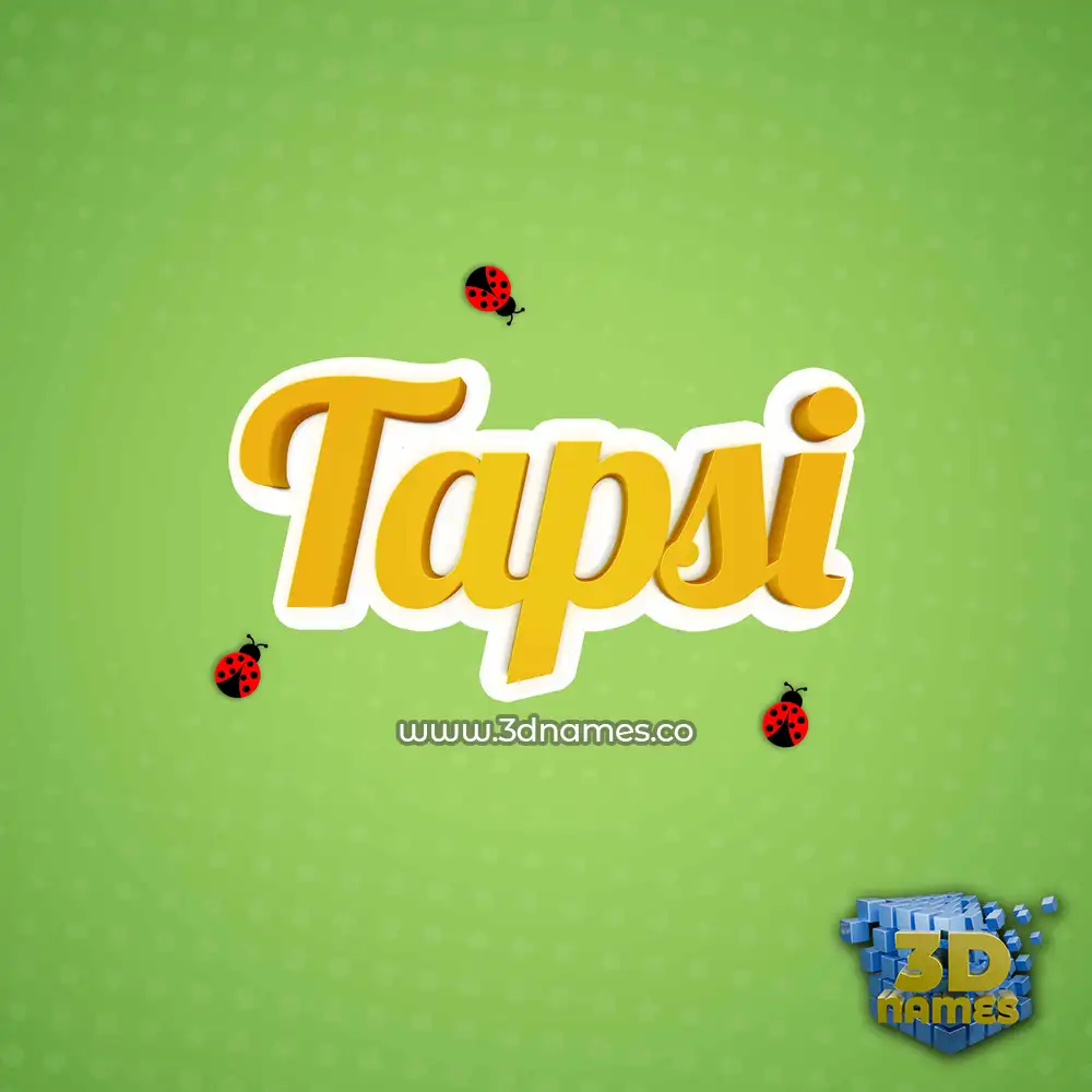 tapsi in Ladybugs style - 3D name wallpaper