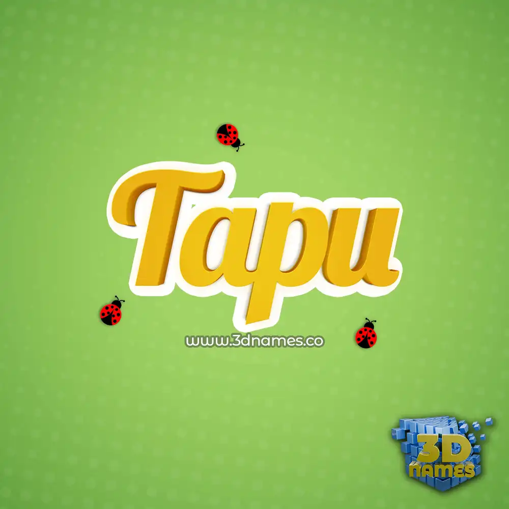 tapu in Ladybugs style - 3D name wallpaper