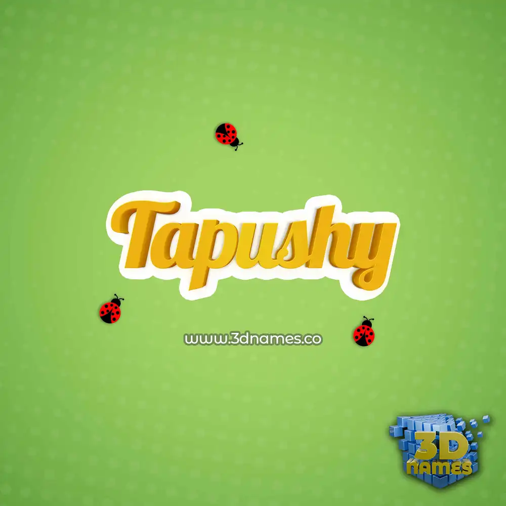 tapushy in Ladybugs style - 3D name wallpaper