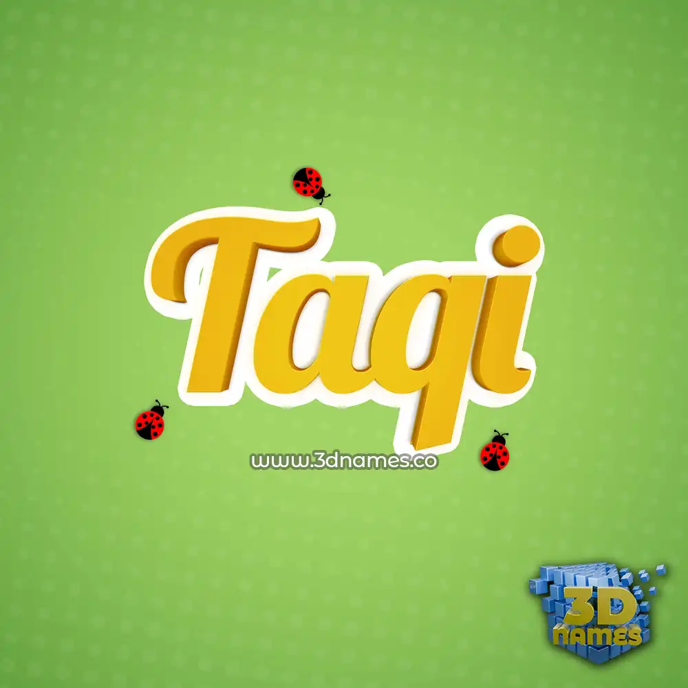 taqi in Ladybugs style - 3D name wallpaper