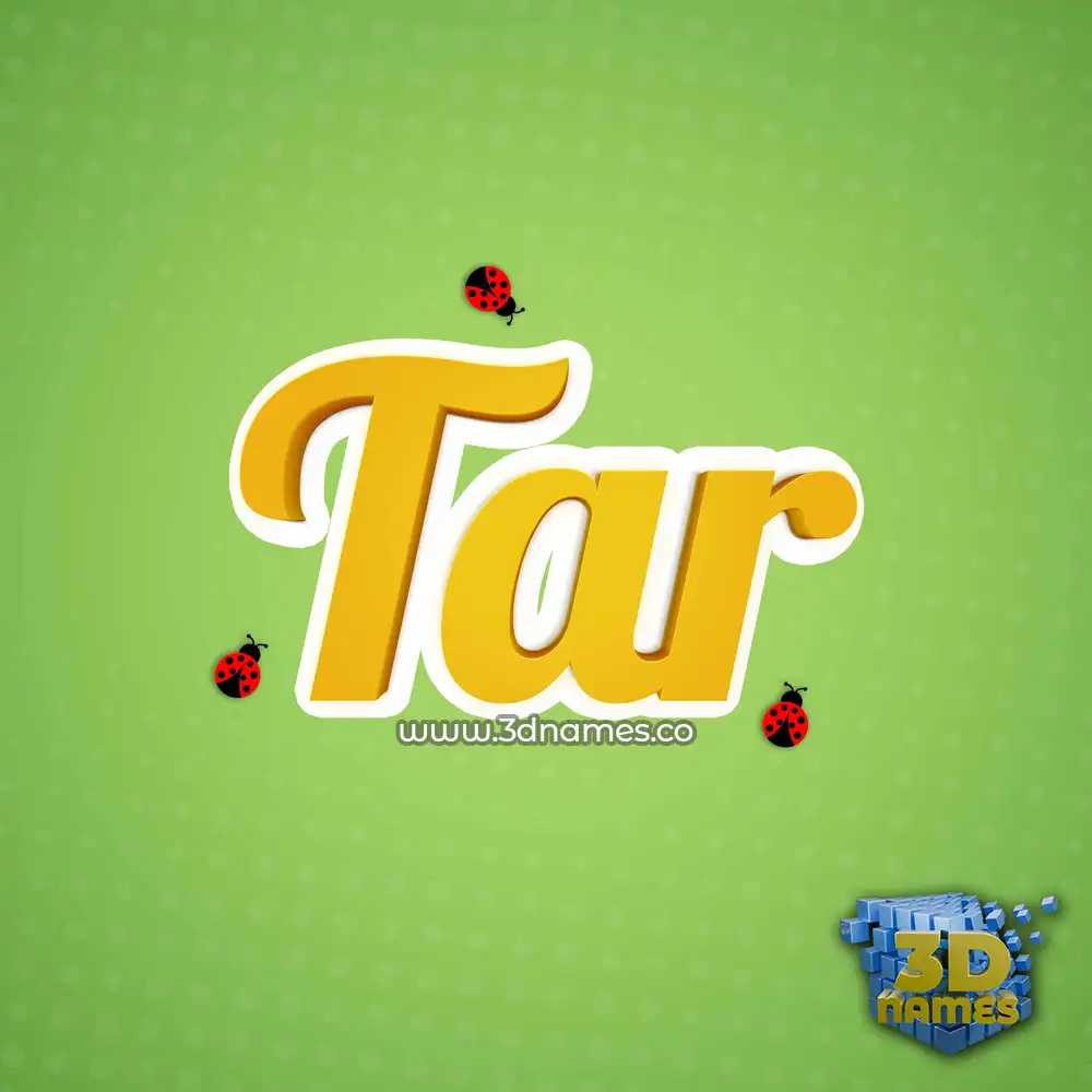 tar in Ladybugs style - 3D name wallpaper