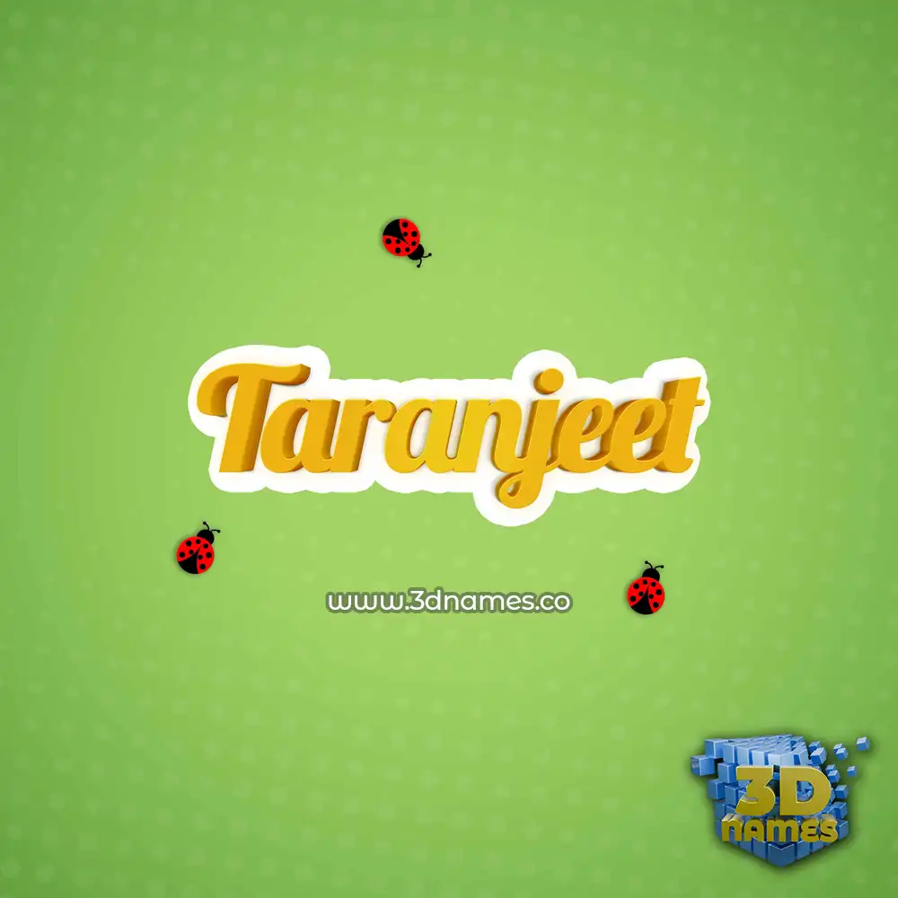 taranjeet in Ladybugs style - 3D name wallpaper