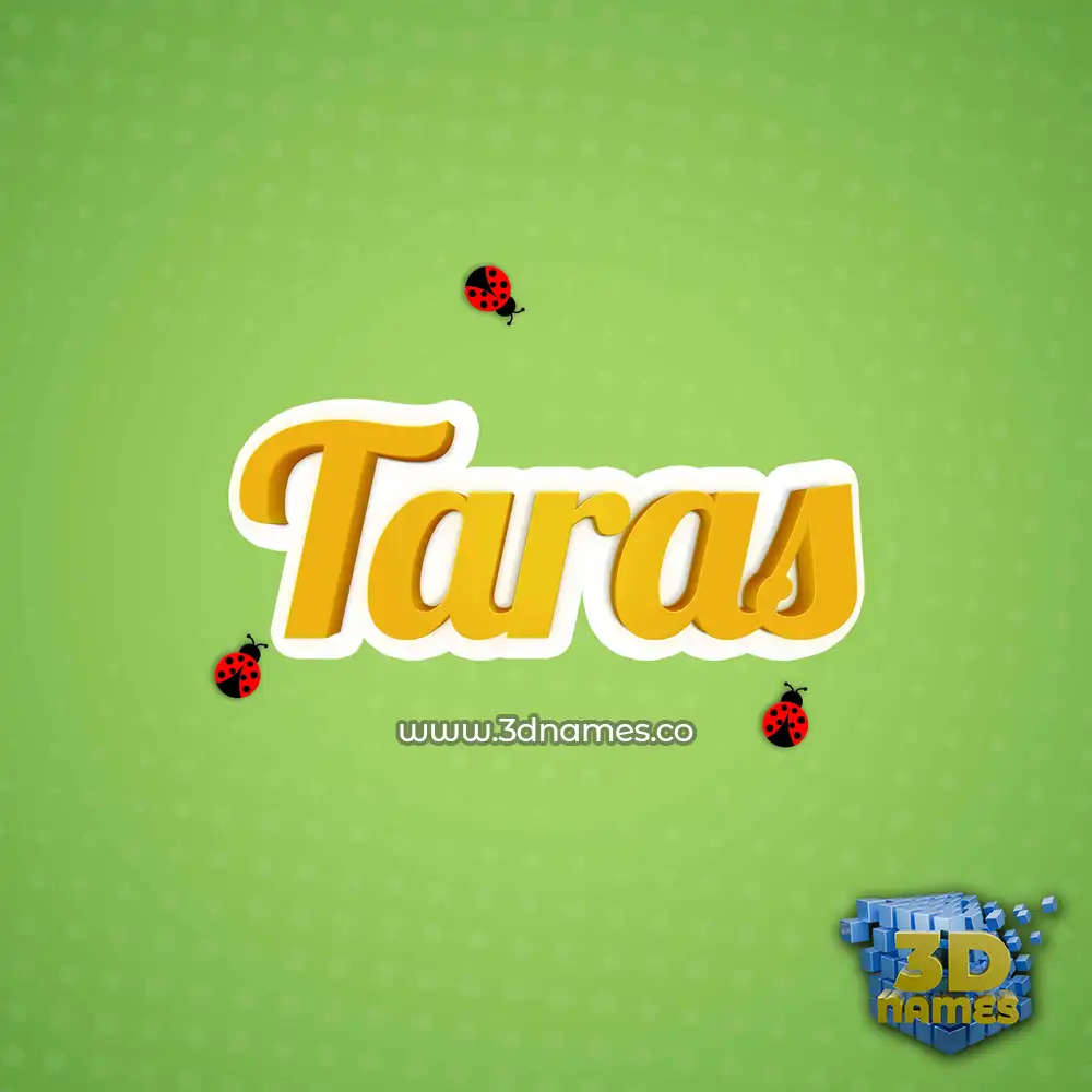 taras in Ladybugs style - 3D name wallpaper
