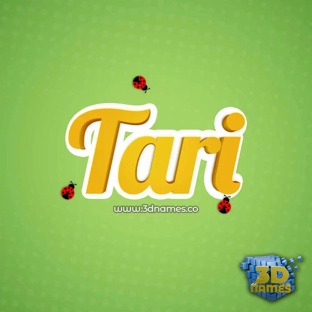 tari in Ladybugs style - 3D name wallpaper