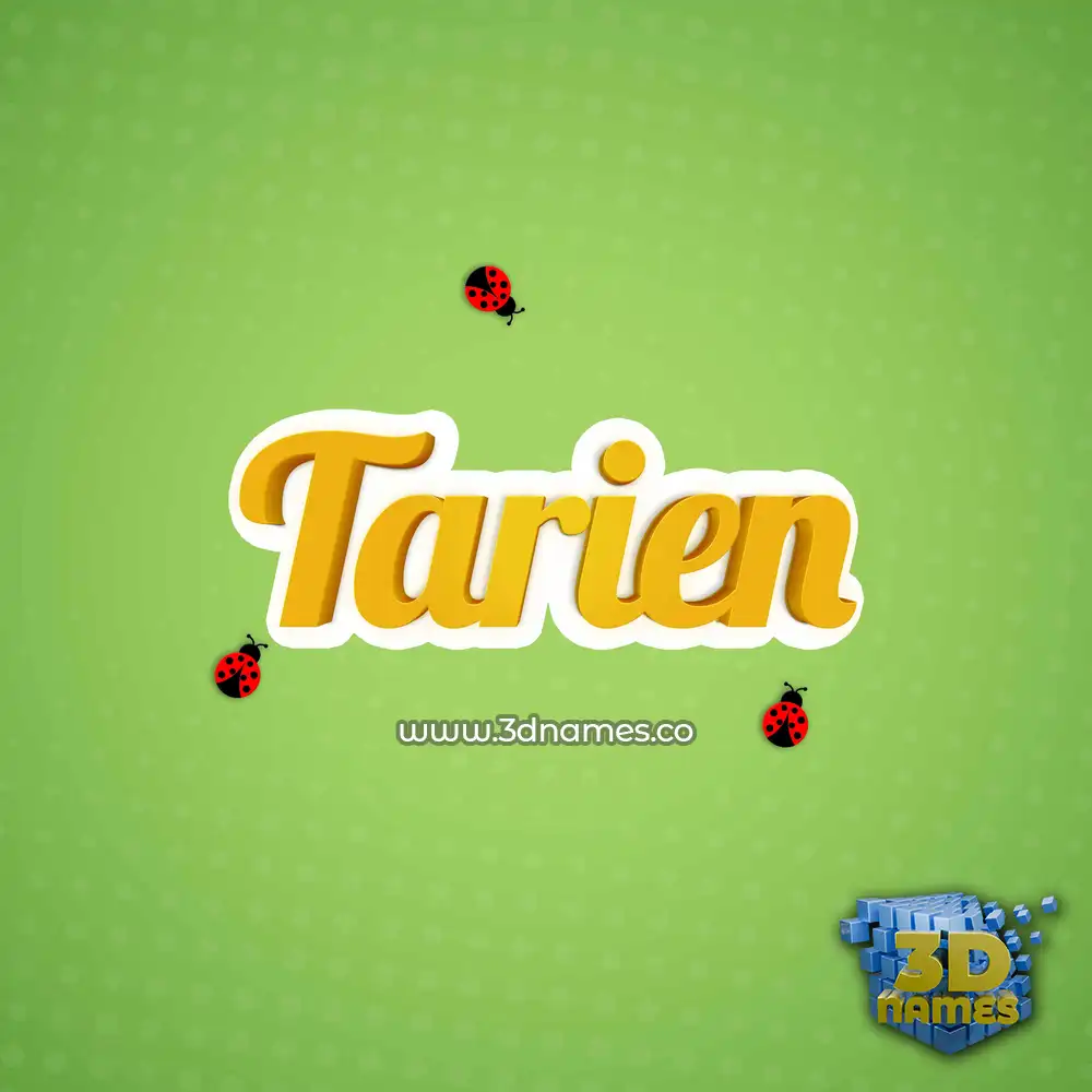 tarien in Ladybugs style - 3D name wallpaper