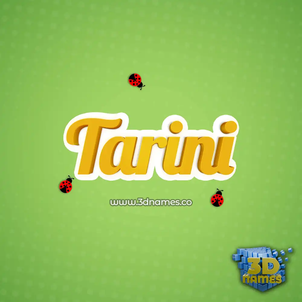 tarini in Ladybugs style - 3D name wallpaper