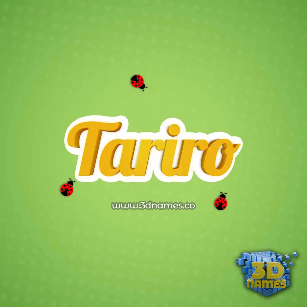 tariro in Ladybugs style - 3D name wallpaper
