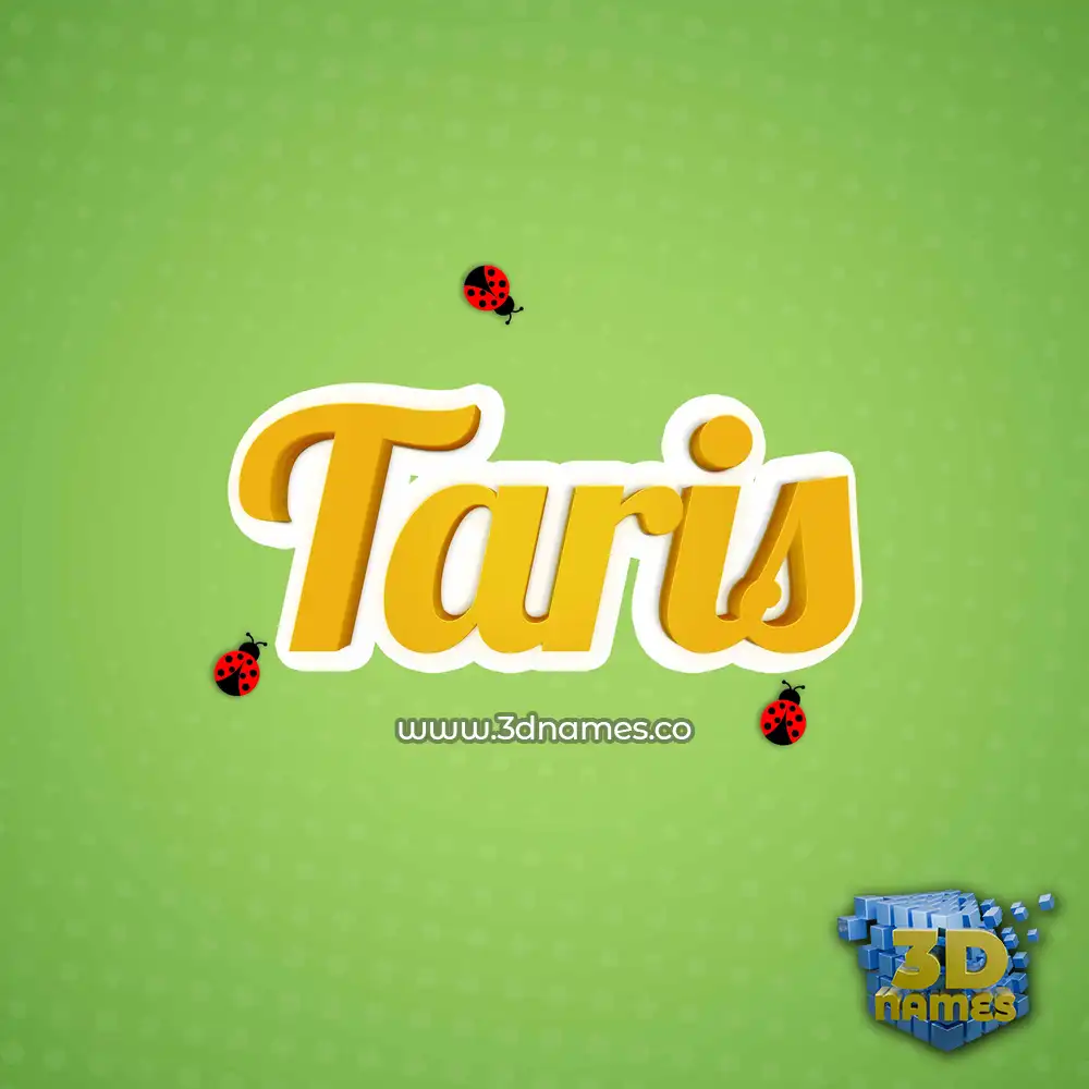 taris in Ladybugs style - 3D name wallpaper