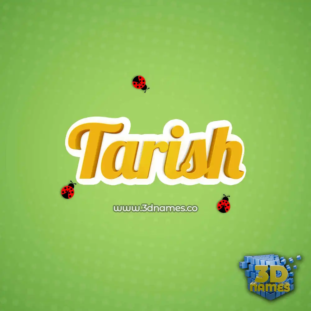 tarish in Ladybugs style - 3D name wallpaper