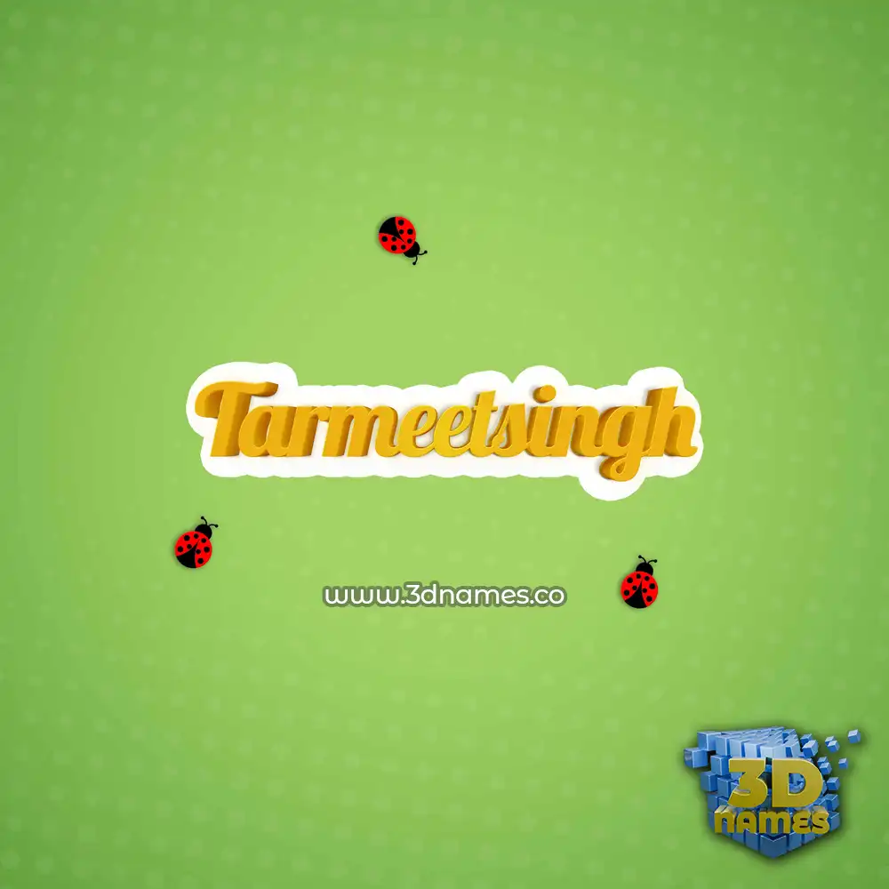 tarmeetsingh in Ladybugs style - 3D name wallpaper