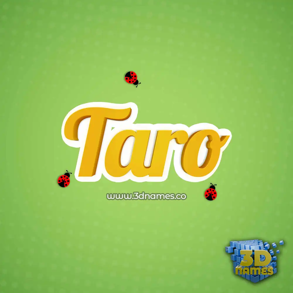 taro in Ladybugs style - 3D name wallpaper