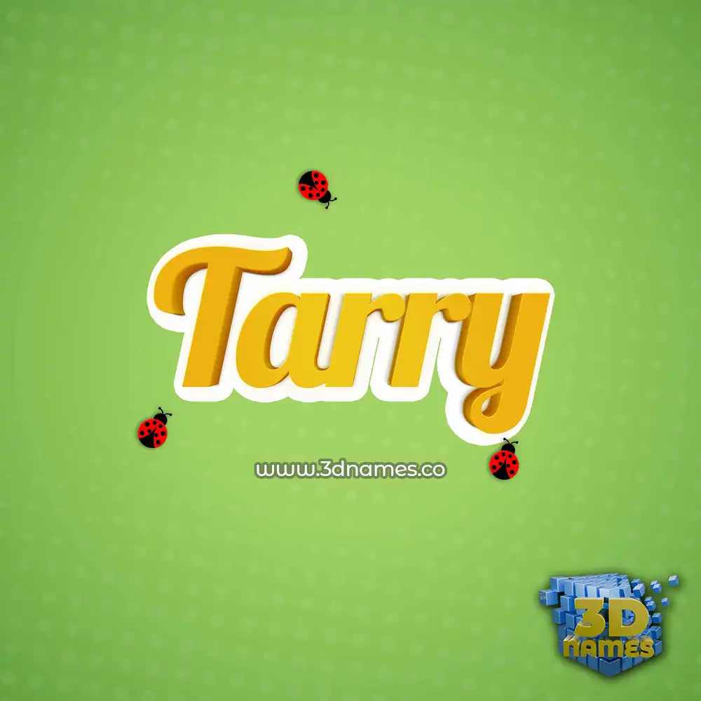 tarry in Ladybugs style - 3D name wallpaper