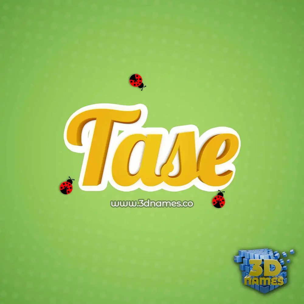 tase in Ladybugs style - 3D name wallpaper