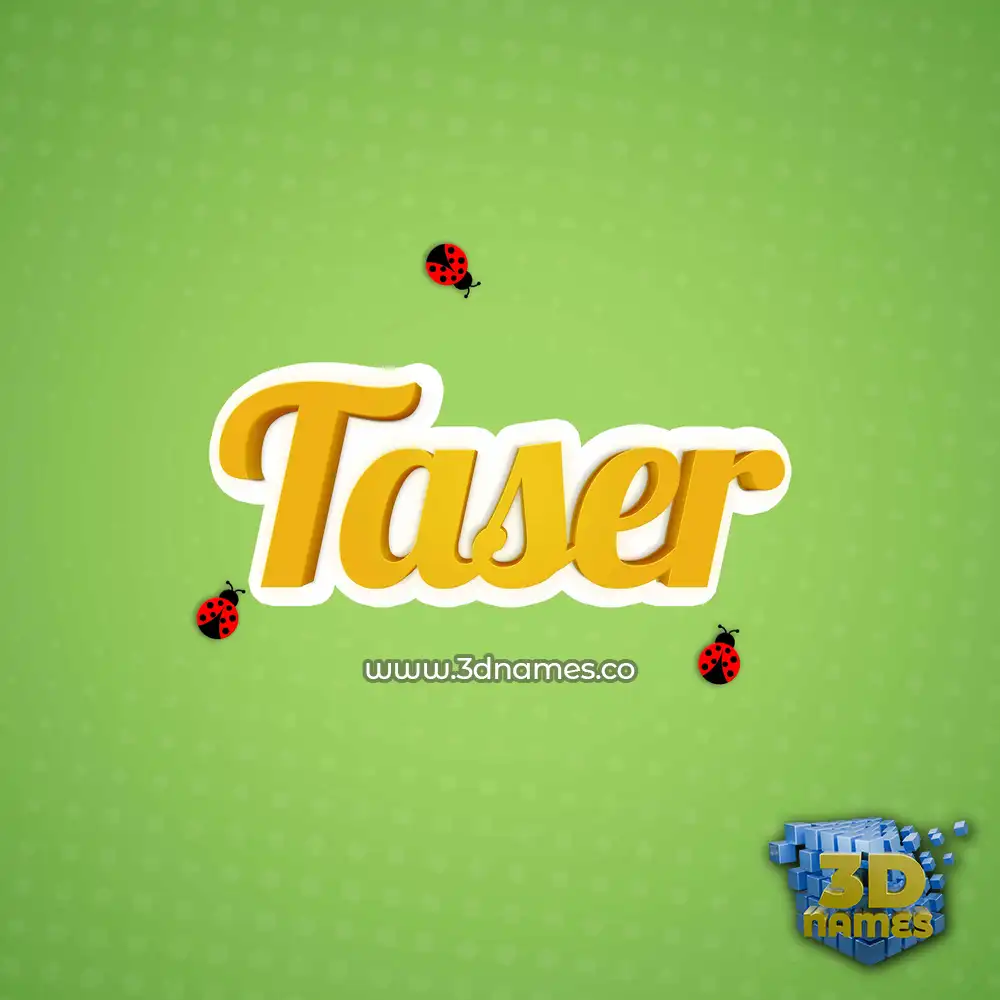 taser in Ladybugs style - 3D name wallpaper