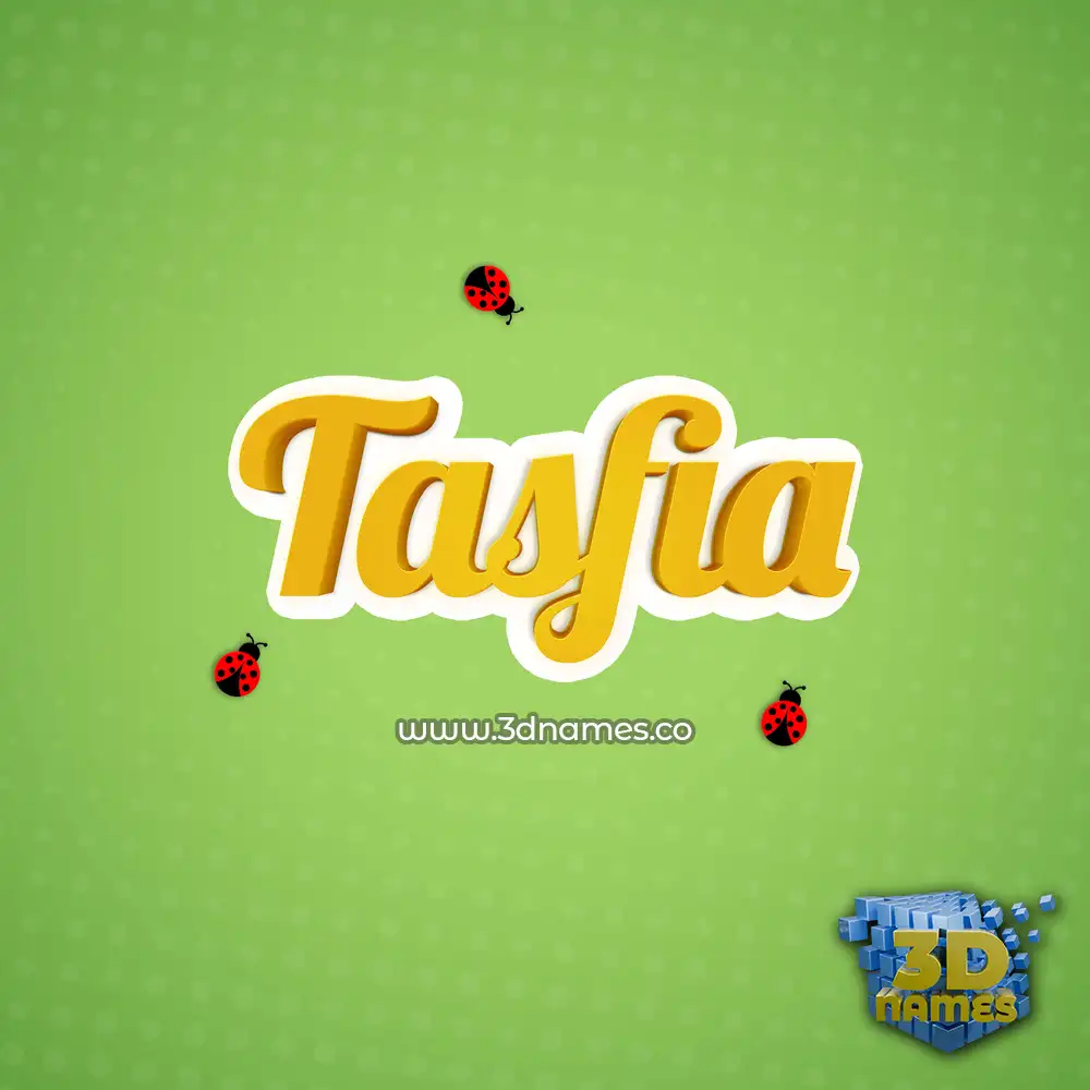 tasfia in Ladybugs style - 3D name wallpaper