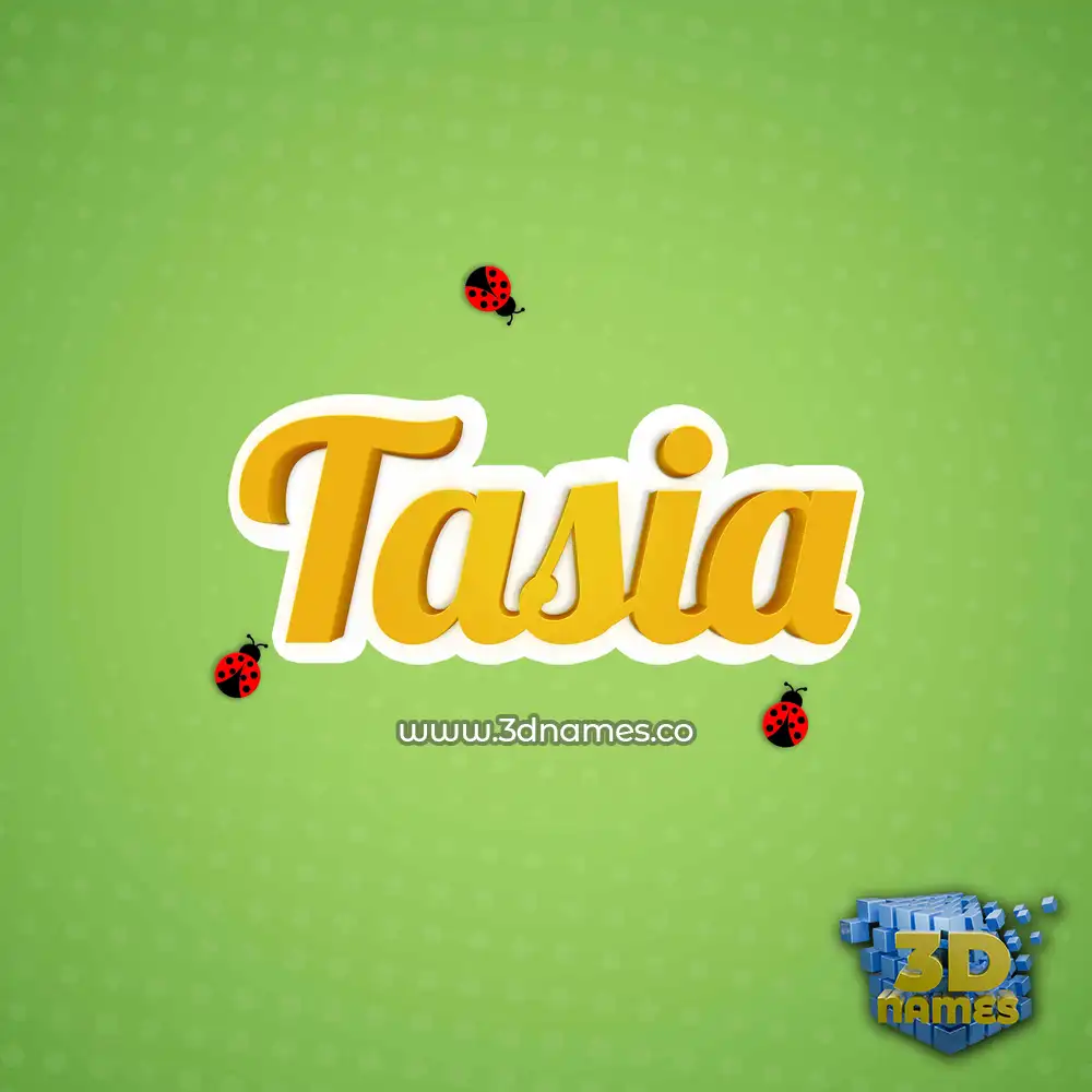 tasia in Ladybugs style - 3D name wallpaper