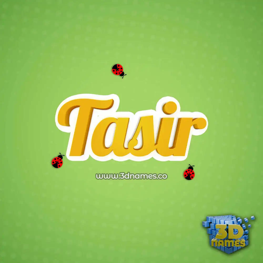 tasir in Ladybugs style - 3D name wallpaper