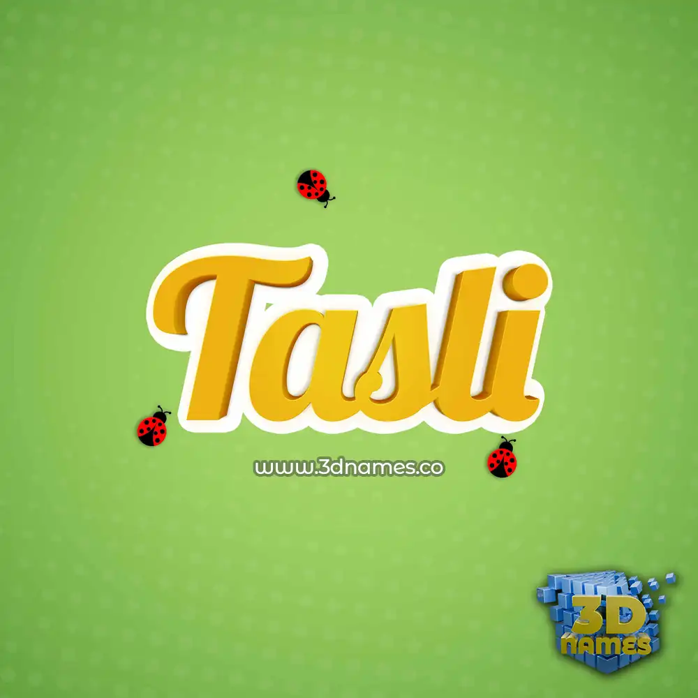 tasli in Ladybugs style - 3D name wallpaper
