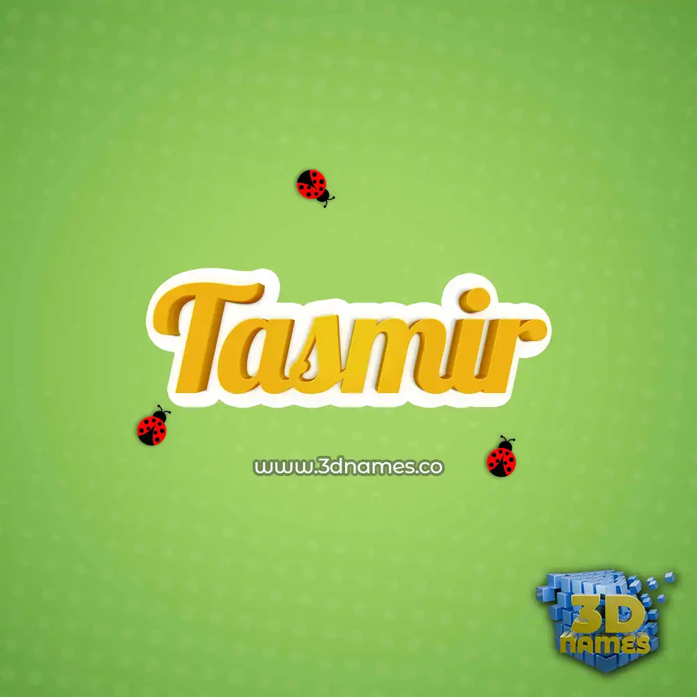 tasmir in Ladybugs style - 3D name wallpaper