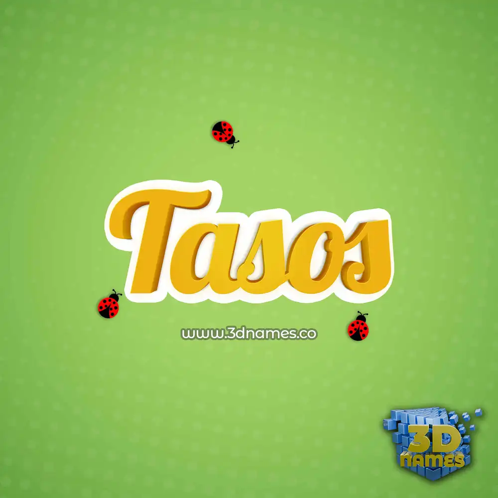 tasos in Ladybugs style - 3D name wallpaper
