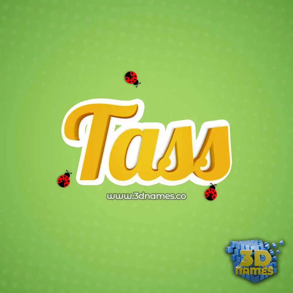 tass in Ladybugs style - 3D name wallpaper