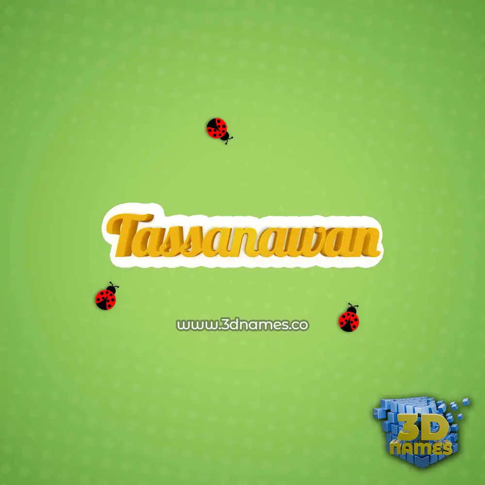 tassanawan in Ladybugs style - 3D name wallpaper