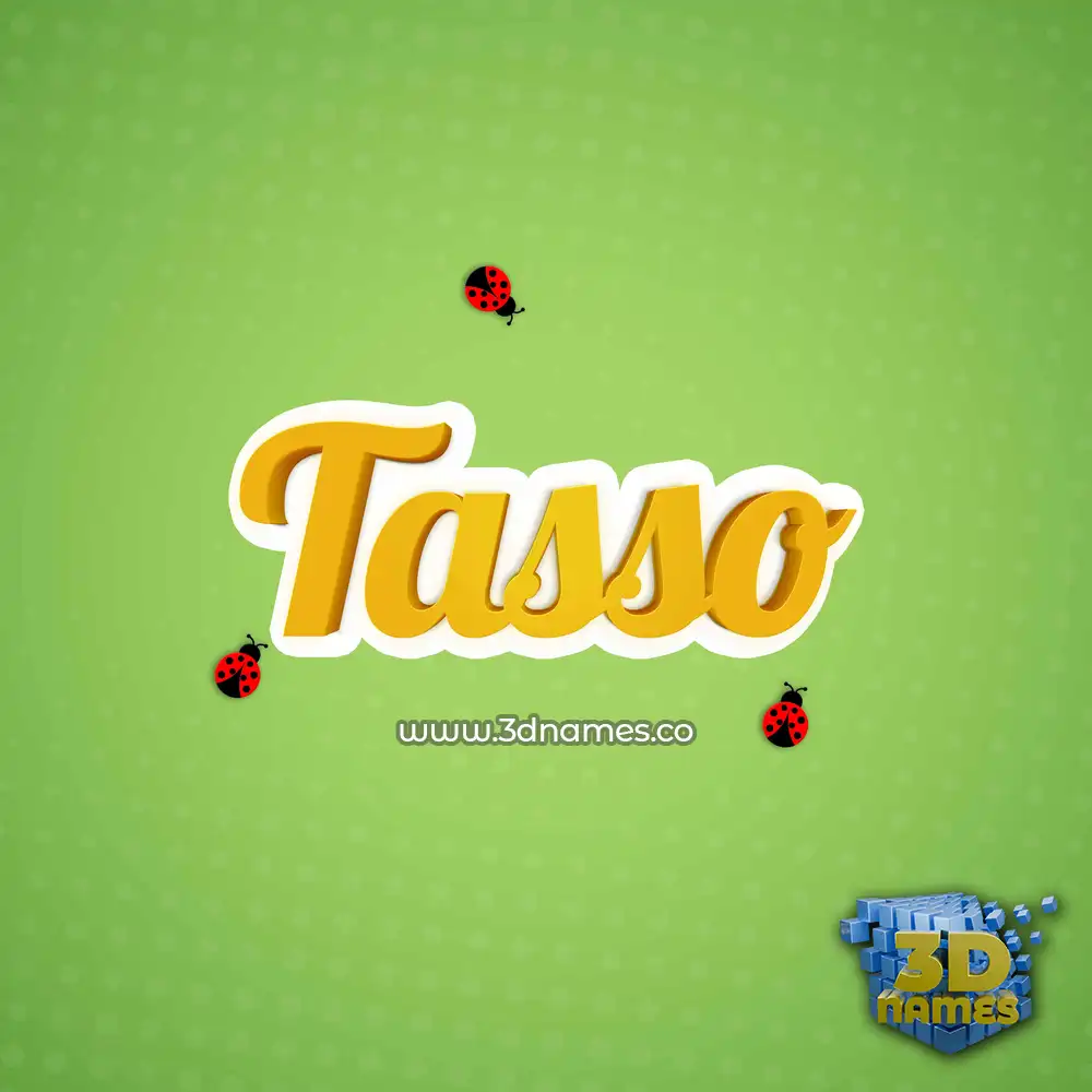 tasso in Ladybugs style - 3D name wallpaper