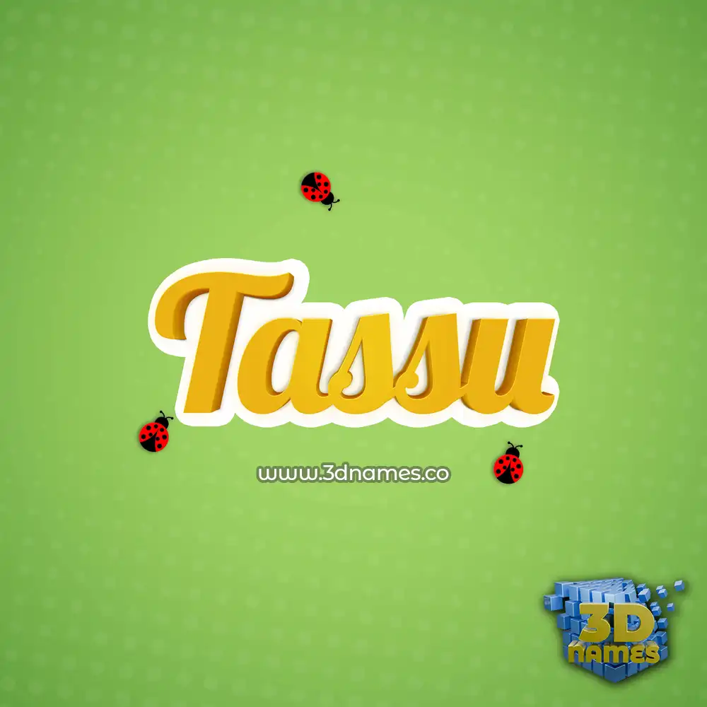 tassu in Ladybugs style - 3D name wallpaper