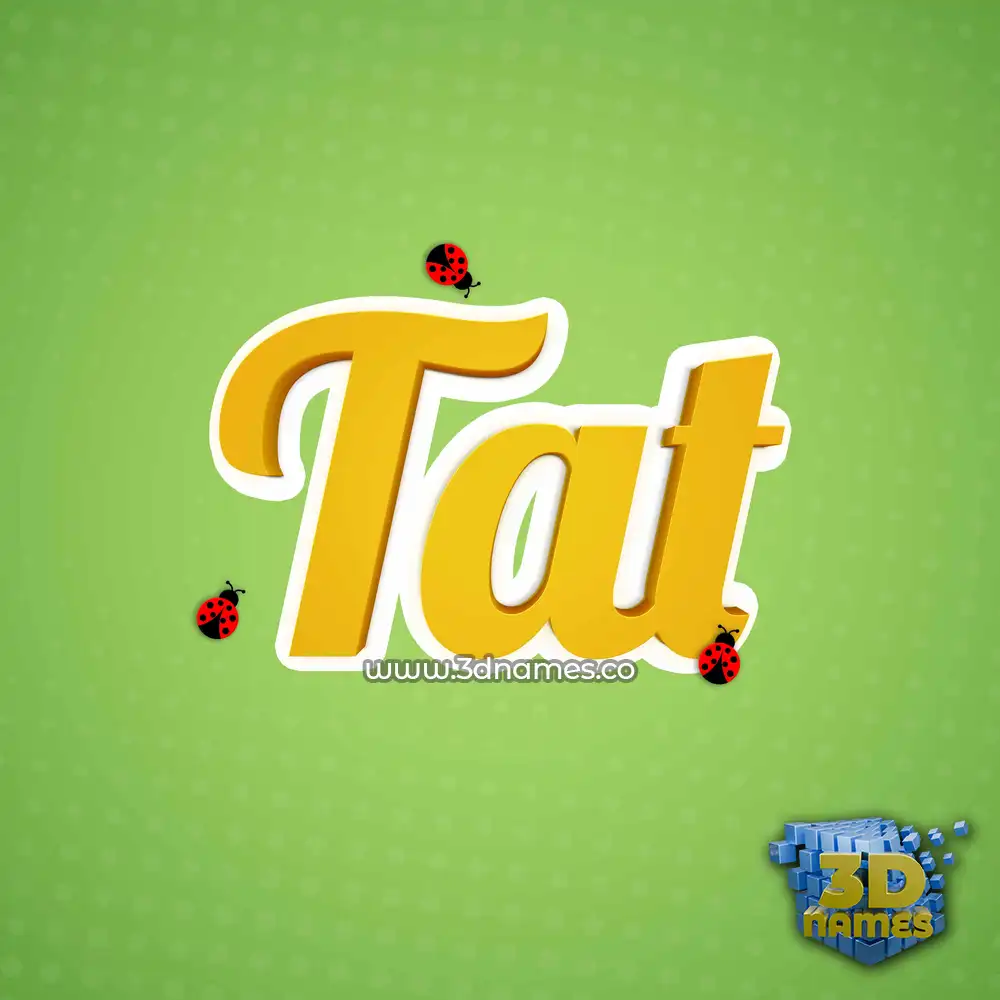 tat in Ladybugs style - 3D name wallpaper