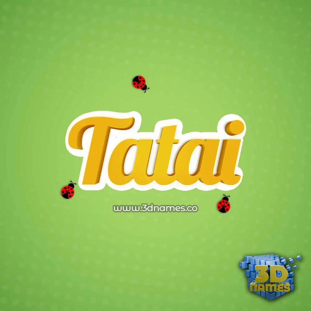 tatai in Ladybugs style - 3D name wallpaper