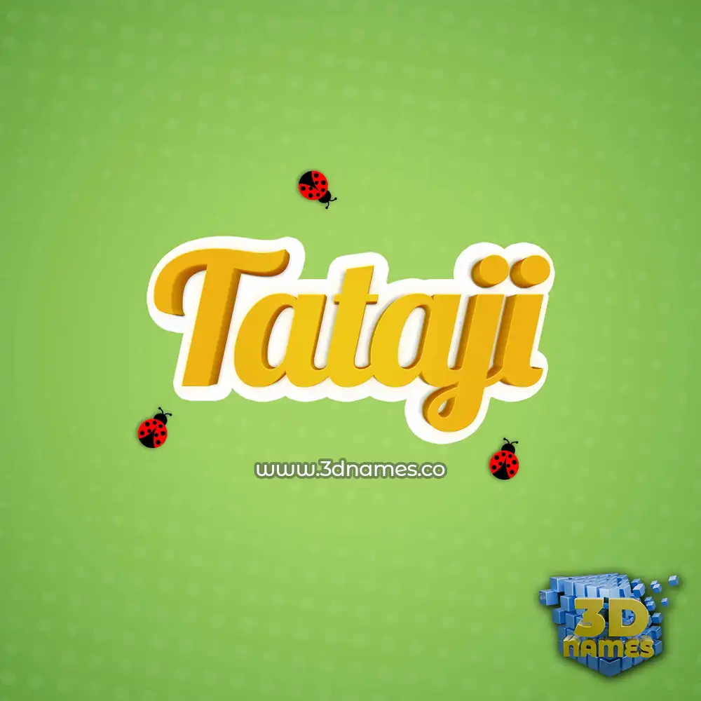tataji in Ladybugs style - 3D name wallpaper