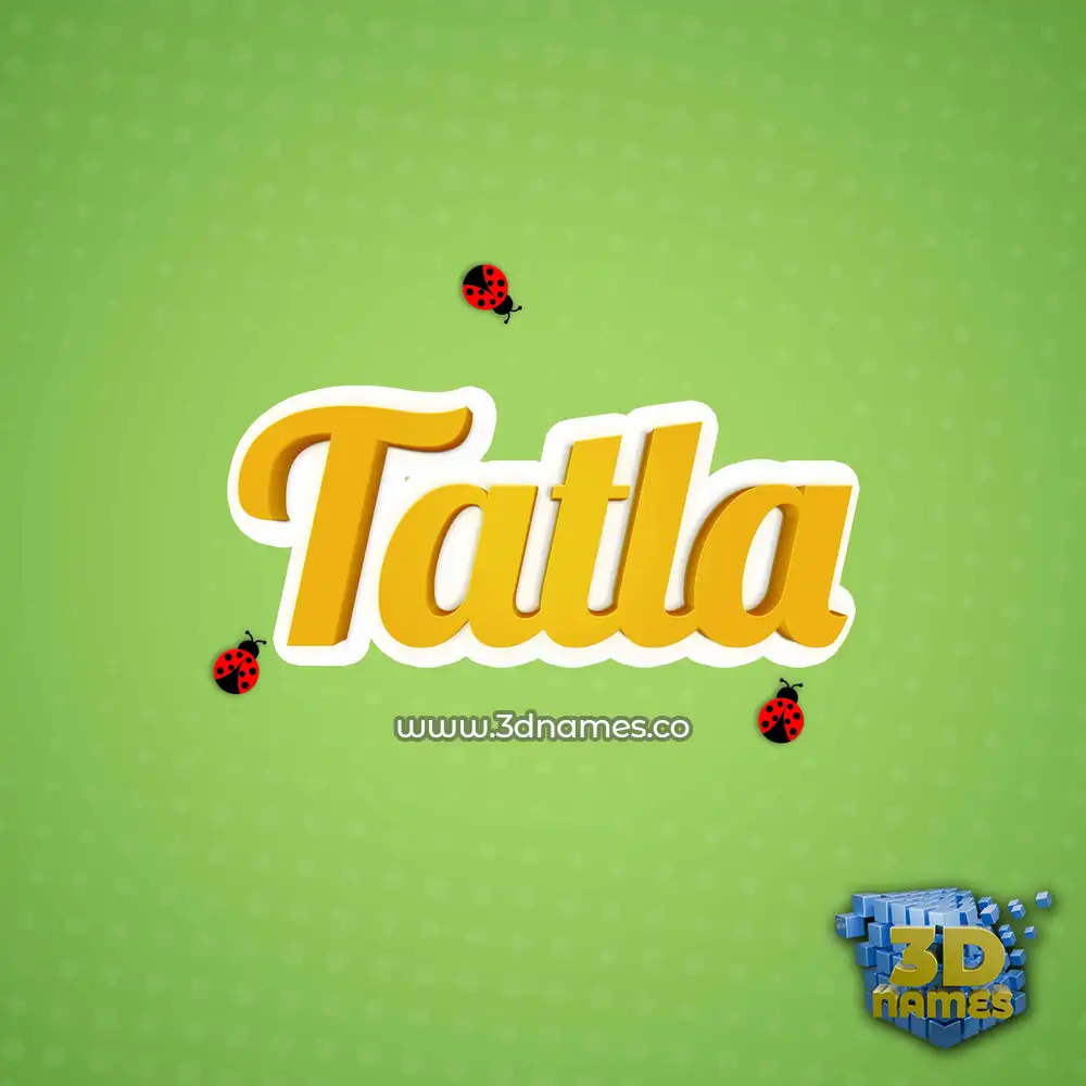 tatla in Ladybugs style - 3D name wallpaper