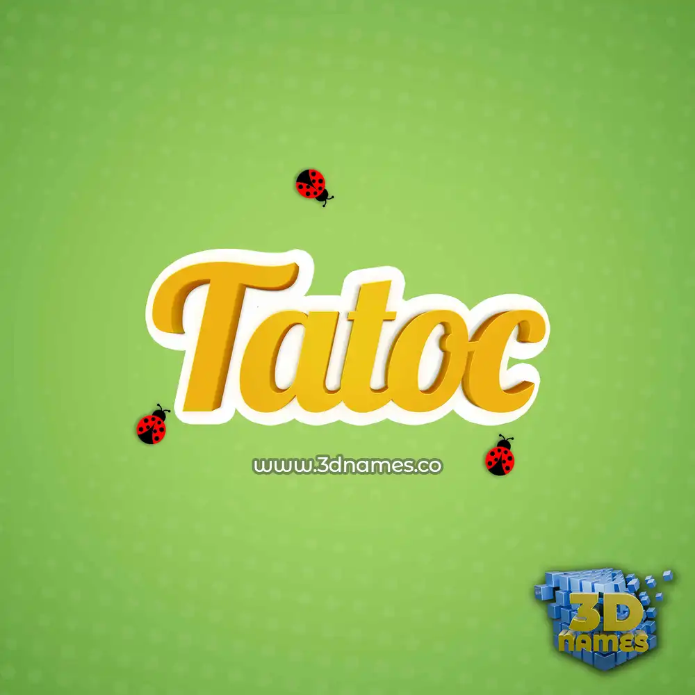 tatoc in Ladybugs style - 3D name wallpaper