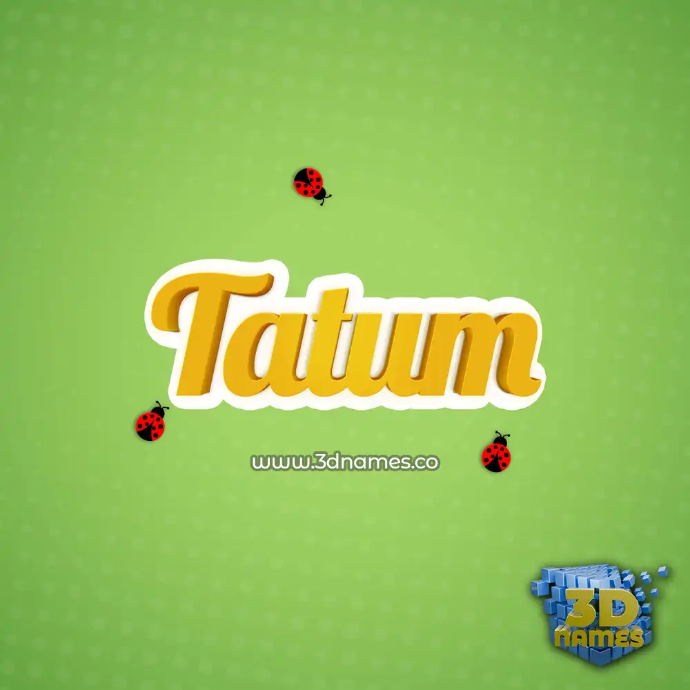 tatum in Ladybugs style - 3D name wallpaper