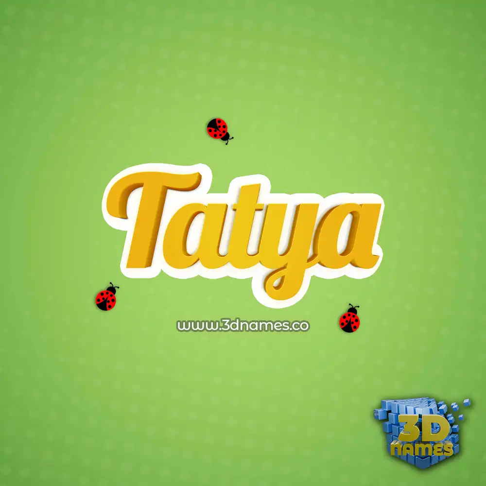 tatya in Ladybugs style - 3D name wallpaper