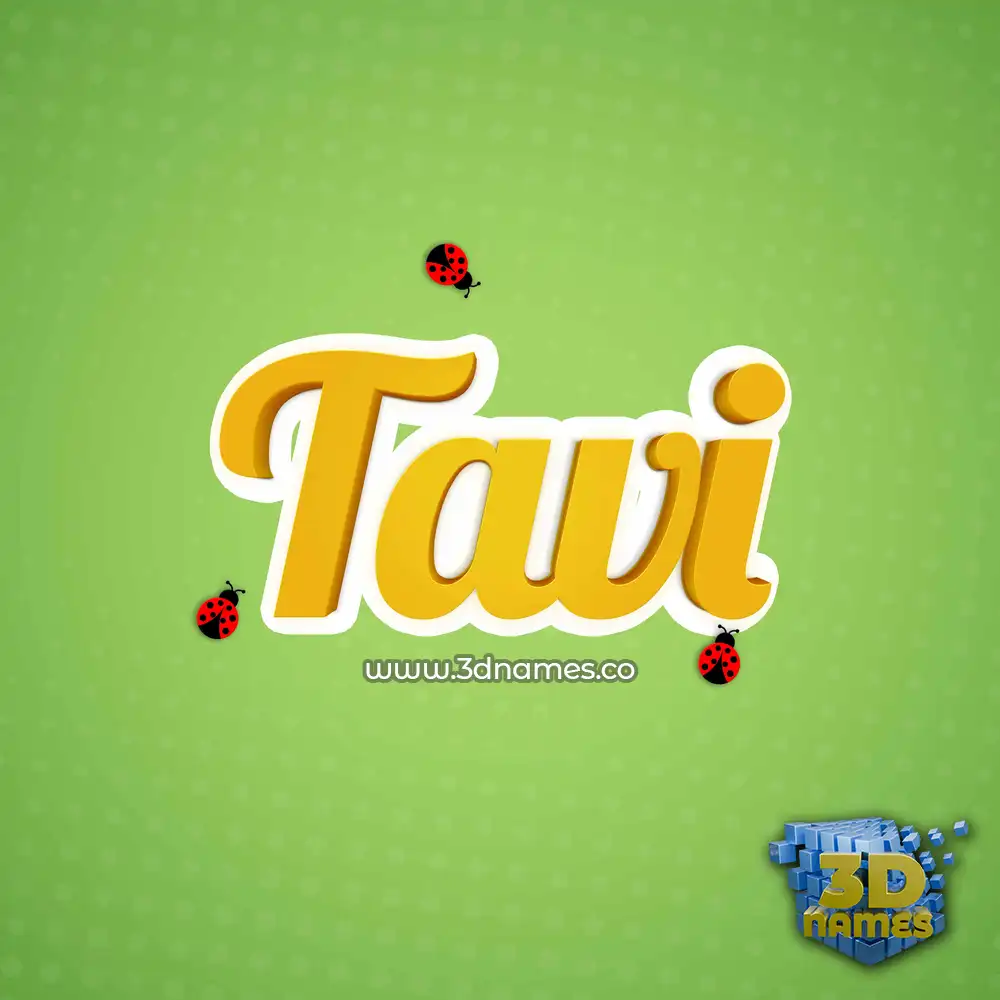 tavi in Ladybugs style - 3D name wallpaper