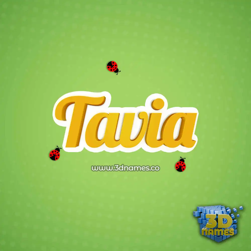 tavia in Ladybugs style - 3D name wallpaper