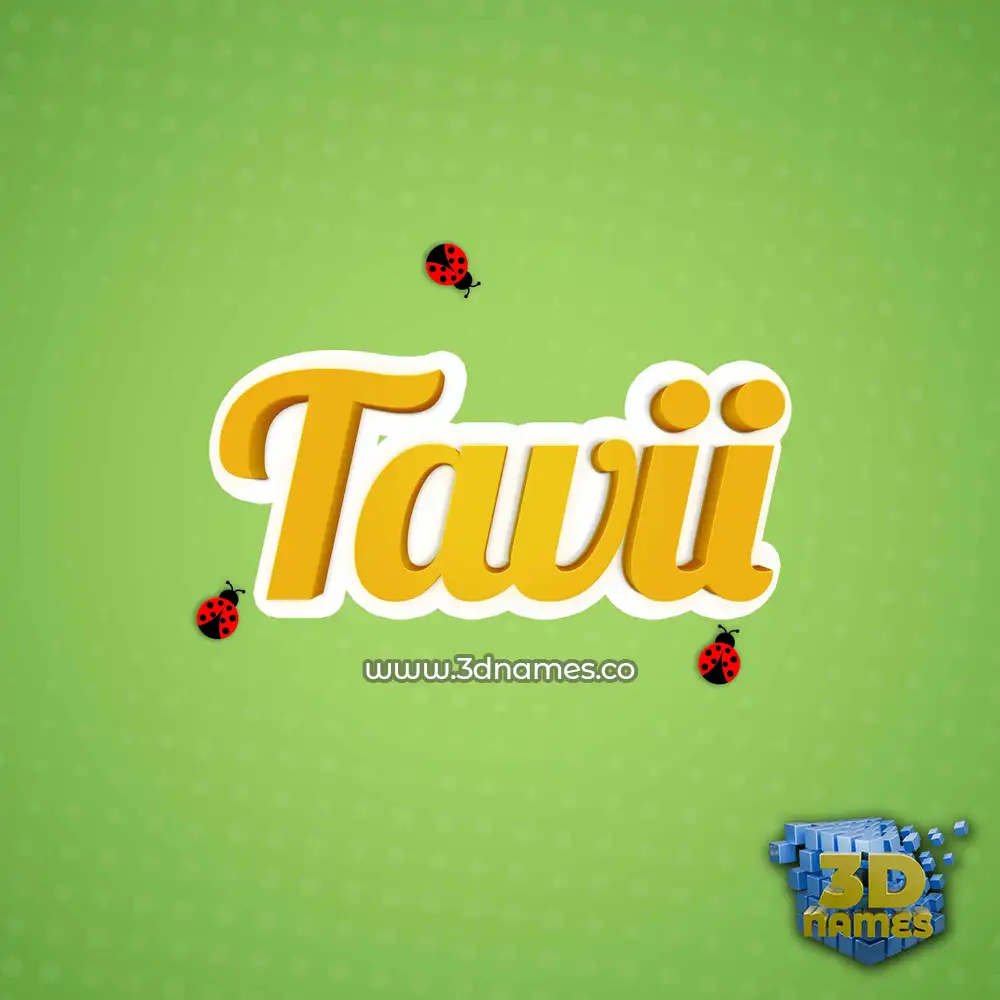 tavii in Ladybugs style - 3D name wallpaper